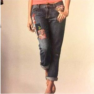 CAbi Patchwork Boho Boyfriend Jeans